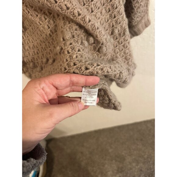 Garnet Hill Granny Core Recycled Cashmere Bobble Stitch Sweater - Picture 10 of 11